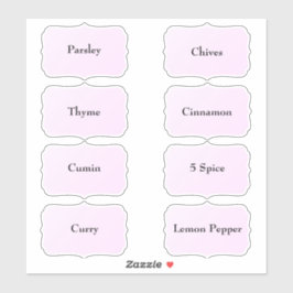 Gewürznacken Wasserdicht Elegante Black Pantry Lab Aufkleber