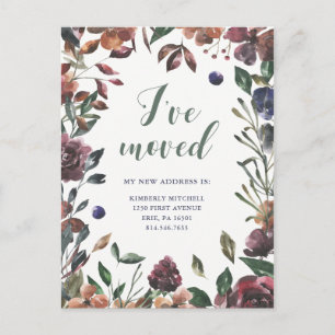 Gewürzte botanische   neue Adresse Ankündigungspostkarte