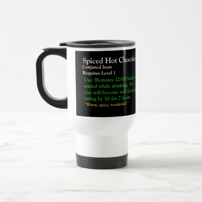 Gewürzte heiße Schokolade Warcraft themed Tasse (Links)