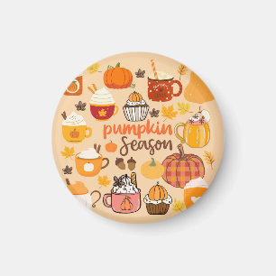 Gewürzte Kürbissaison Magnet