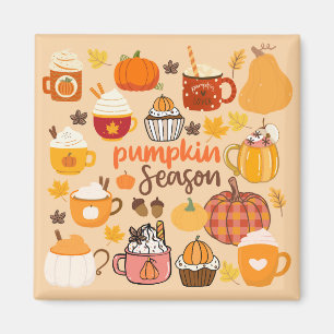 Gewürzte Kürbissaison Magnet