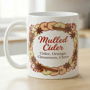 Gewürzter Apfelwein-Kranz für gemütliche Feiertage Kaffeetasse