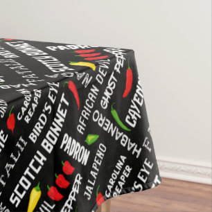 Gewürzter Chili Pepper Pattern Hot Chiles Tischdecke
