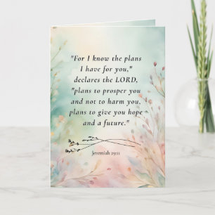 Gewürzter Jeremiah 29:11 Bibelverse Karte