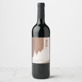 Gewürzter Terracotta | Monogram Wedding Wine Label Weinetikett