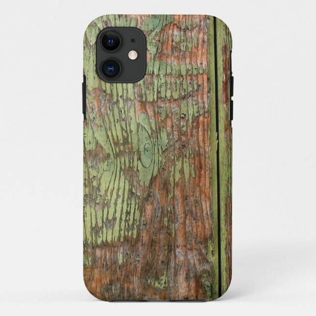 Gewürzter und gewitterter grüner Stall Holz Case-M Case-Mate iPhone Hülle (Rückseite)