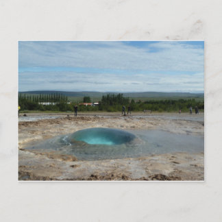 Geyser about to erupt! greeting card postkarte