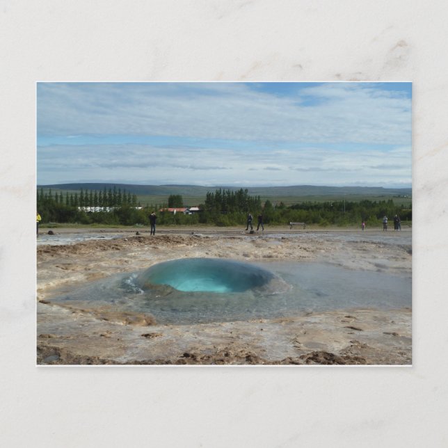Geyser about to erupt! greeting card postkarte (Vorderseite)