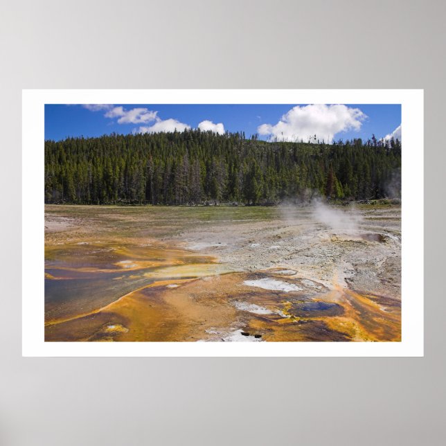 Geyser im Yellowstone-Nationalpark Poster (Vorne)