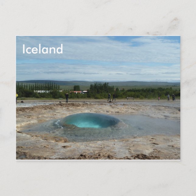 Geyser ist kurz vor dem Ausbruch! Grußkarte Postkarte (Vorderseite)