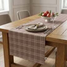 Gezacktes braunes Plaid-Tartan in herbstlicher Gem
