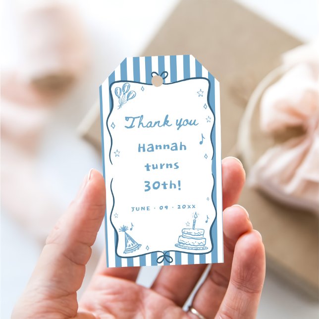 Gezeichnet 30, Kokett, & Thriving 30. Geburtstag P Geschenkanhänger (Von Creator hochgeladen)