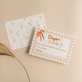 Gezeichnet Albernes Gänseneutrales Gingham-Windelw Begleitkarte