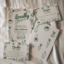 Gezeichnet bäuerliche Baby-Dusche