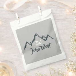 Gezeichnet Bergkette personalisierbare Monogramm Geschenktütchen
