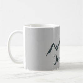 Gezeichnet Bergkette personalisierbare Monogramm Kaffeetasse