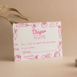 Gezeichnet Blue Grown Baby Boy Diaper Raffle Begleitkarte