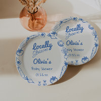 Gezeichnet Blue Grown Vegie Baby Boy Shower