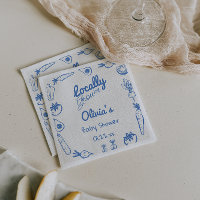 Gezeichnet Blue Grown Vegie Baby Boy Shower