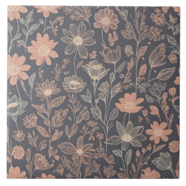 gezeichnet Blume für niedliche Illustrationsgrafik Fliese