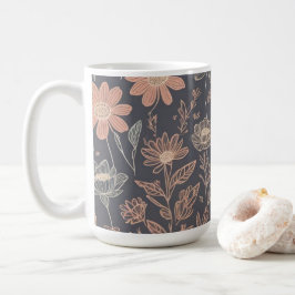 gezeichnet Blume für niedliche Illustrationsgrafik Kaffeetasse