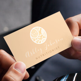 Gezeichnet Citrus Icon Hübsch Calligraphy Nutritio Visitenkarte