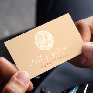 Gezeichnet Citrus Icon Hübsch Calligraphy Nutritio Visitenkarte