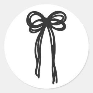 Gezeichnet gemeinsam mit Ribbon Wedding Runder Aufkleber