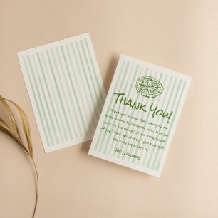 Gezeichnet Green Pizza Special Delivery Baby Dusch Dankeskarte