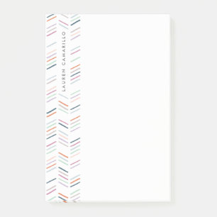 Gezeichnet Herringbone Personalisiert Post-It - Fu Post-it Klebezettel