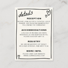 Gezeichnet Hochzeit Begleitkarte