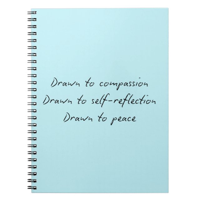 Gezeichnet in Ocean Blue mit Gedicht Notizblock (Vorderseite)