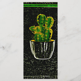 Gezeichnet Kaktus Menükarte