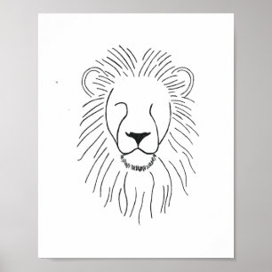 Gezeichnet Lion Poster