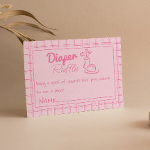 Gezeichnet Pink Bun in Oven Baby Girl Diaper Raffl