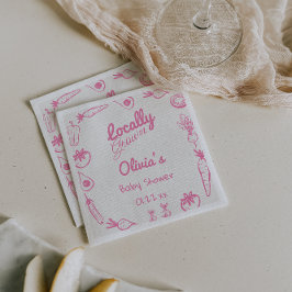 Gezeichnet Pink, örtlich gezüchtete Girly Baby Gir Serviette