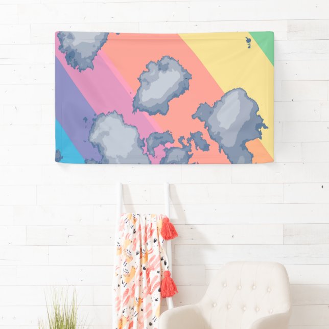 Gezeichnet Regenbogen Banner (Insitu)