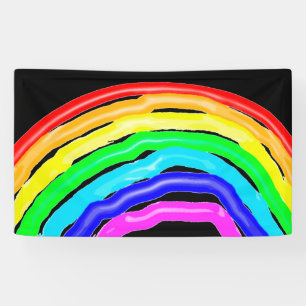 Gezeichnet Regenbogen Banner