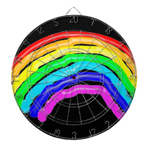 Gezeichnet Regenbogen Dartscheibe