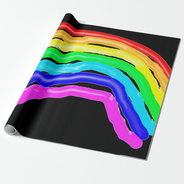 Gezeichnet Regenbogen Geschenkpapier (Ungerollt)