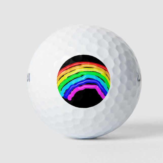 Gezeichnet Regenbogen Golfball (Vorderseite)