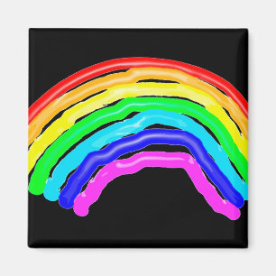 Gezeichnet Regenbogen Magnet