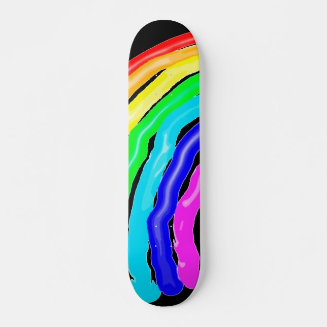 Gezeichnet Regenbogen Skateboard (Vorne)