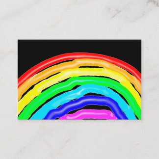 Gezeichnet Regenbogen Visitenkarte