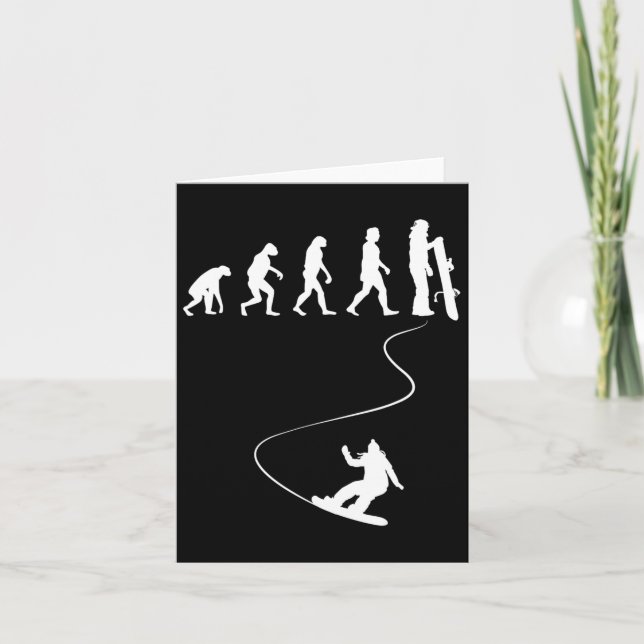 Gezeichnet Snowboard mit einfacher Evolution Karte (Vorderseite)