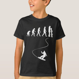 Gezeichnet Snowboard mit einfacher Evolution T-Shirt