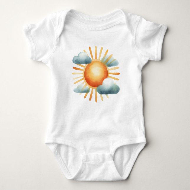 Gezeichnet Sun Baby Strampler (Vorderseite)
