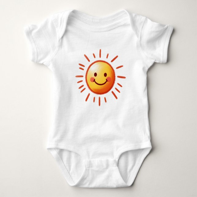 Gezeichnet Sun Baby Strampler (Vorderseite)
