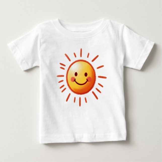 Gezeichnet Sun Baby T-shirt (Vorderseite)