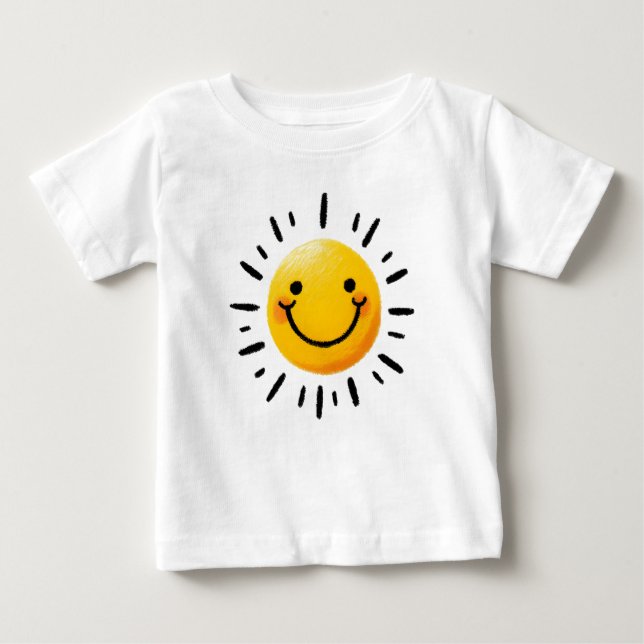 Gezeichnet Sun Baby T-shirt (Vorderseite)